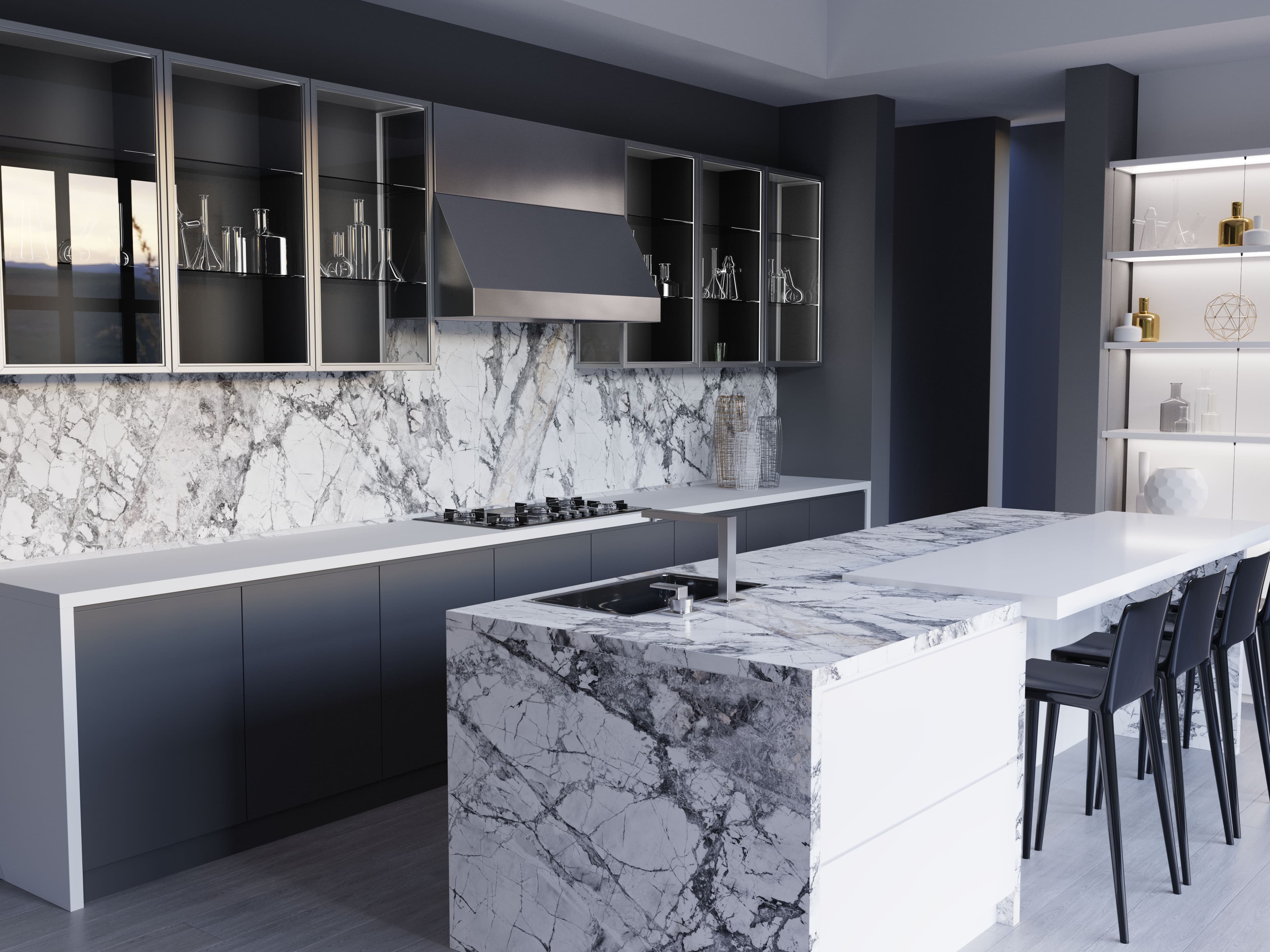 Пристенная панель 8055/SL Brazilian Marble 4200х600х10 e3