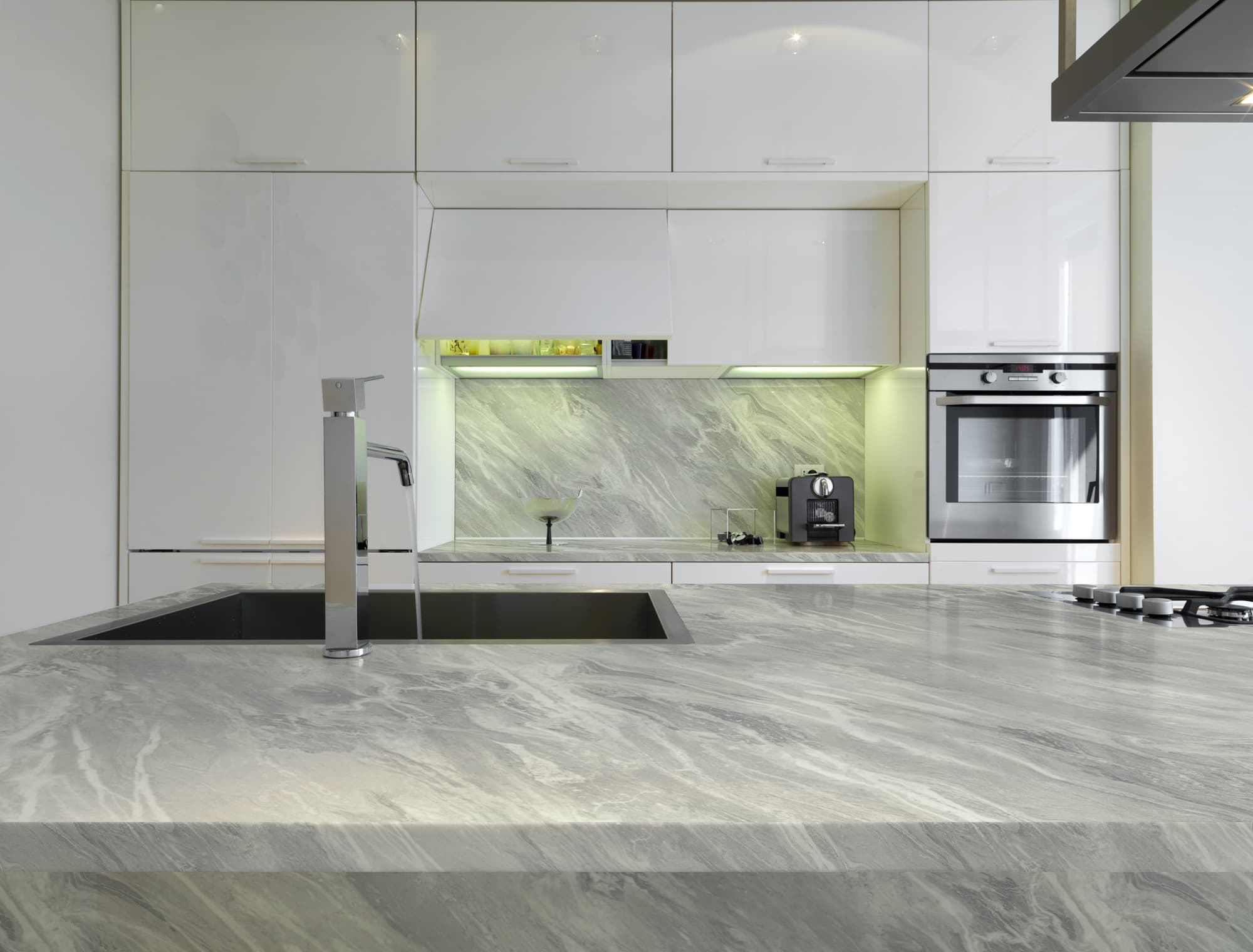 Пристенная панель 2341/Pt Nuvolato Marble 4200х600х10 k2