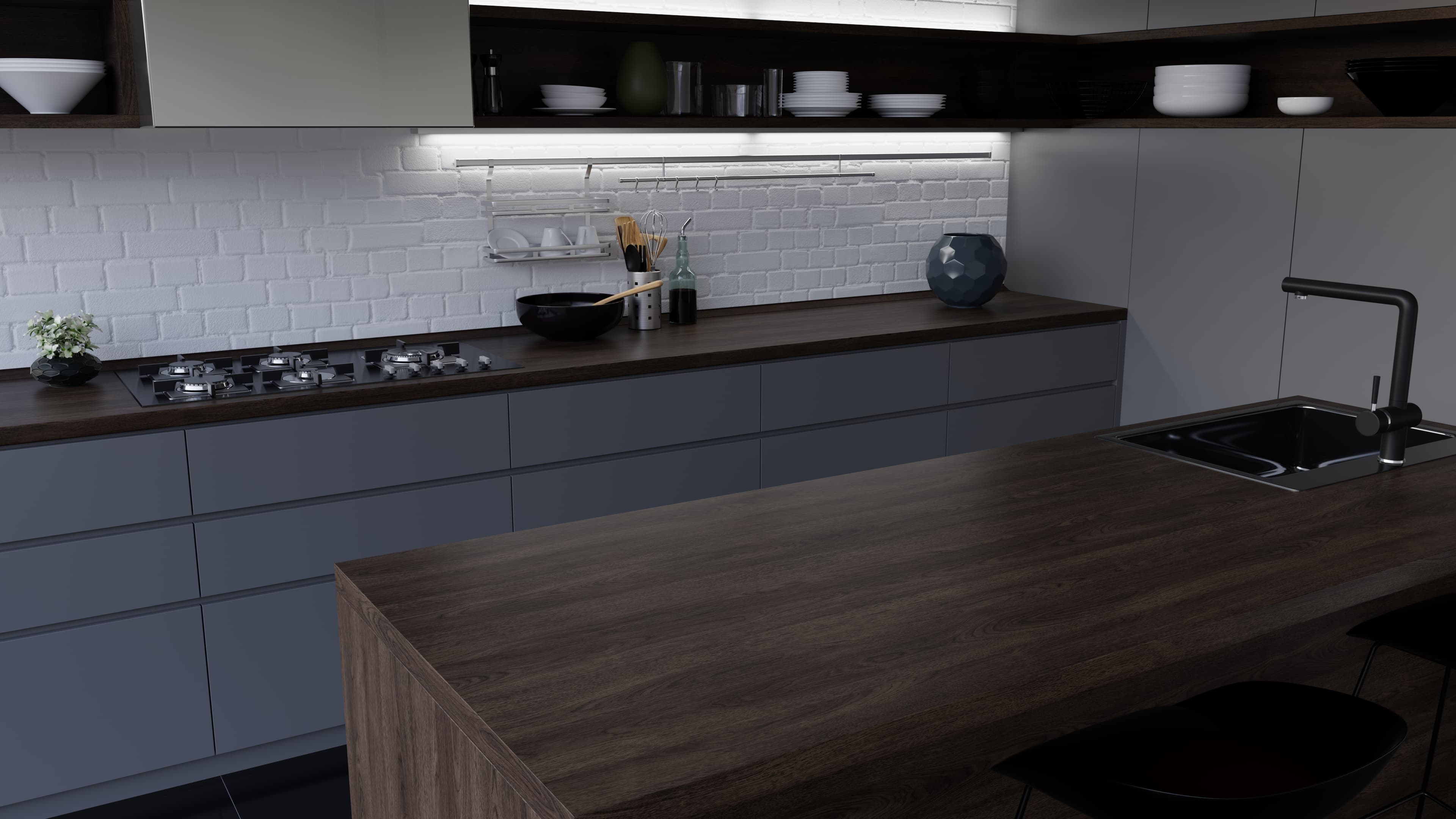 Столешница 7122/Nw Carpenter Oak dark 4200х600х40 e1