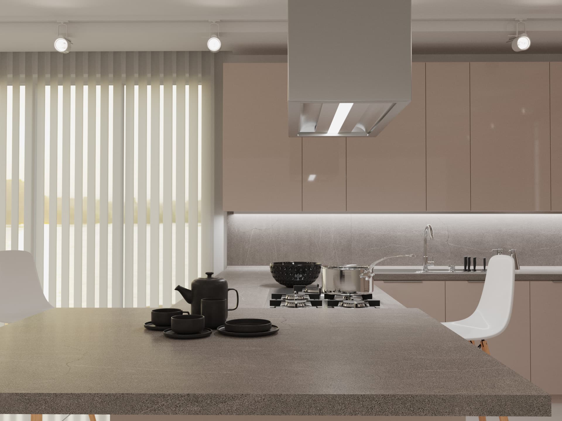Столешница 5035/Q Grey granite 4200х600х40  k2