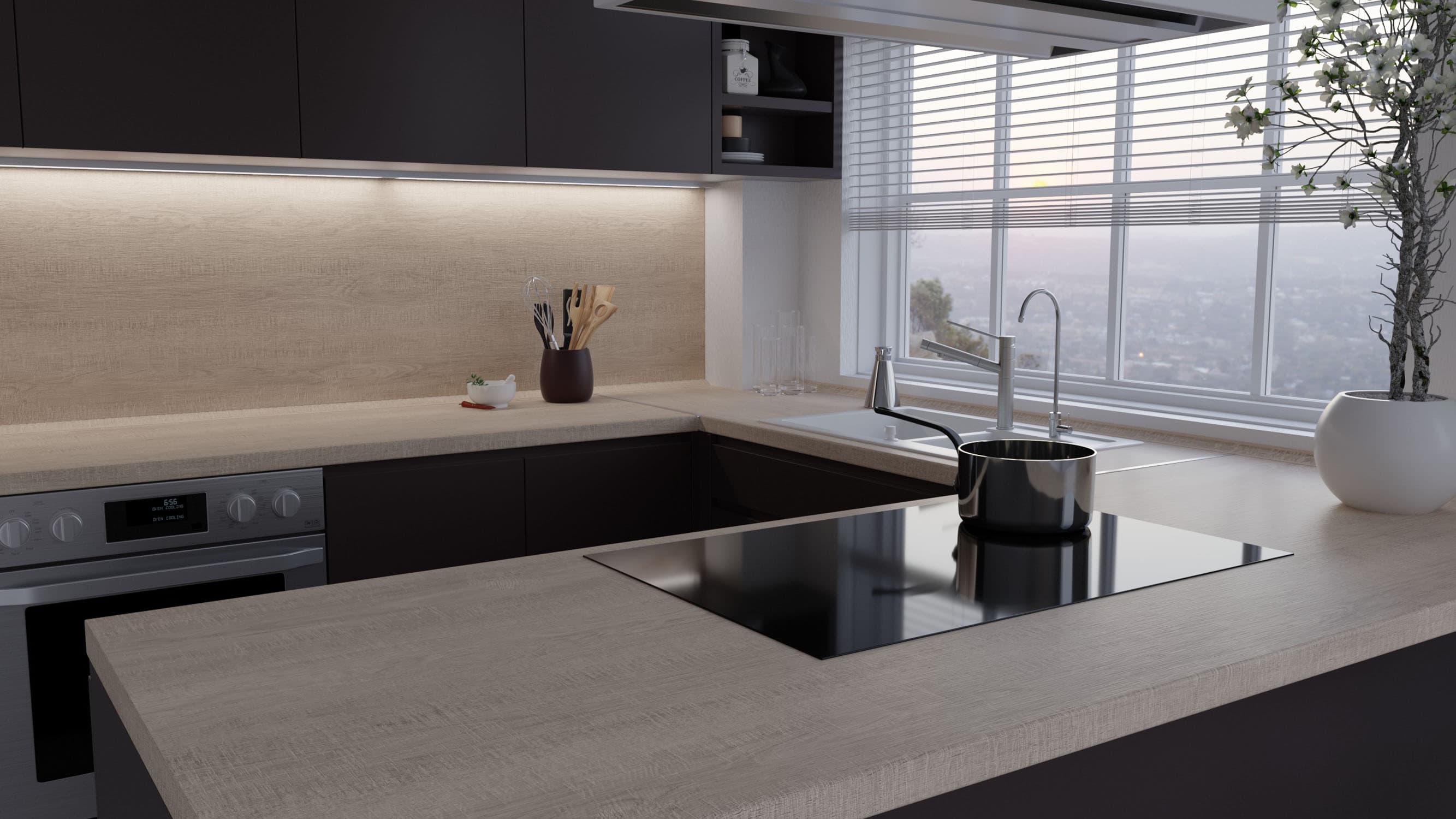 Столешница 7141/Sc Sawbury Oak light 4200х600х40 e1