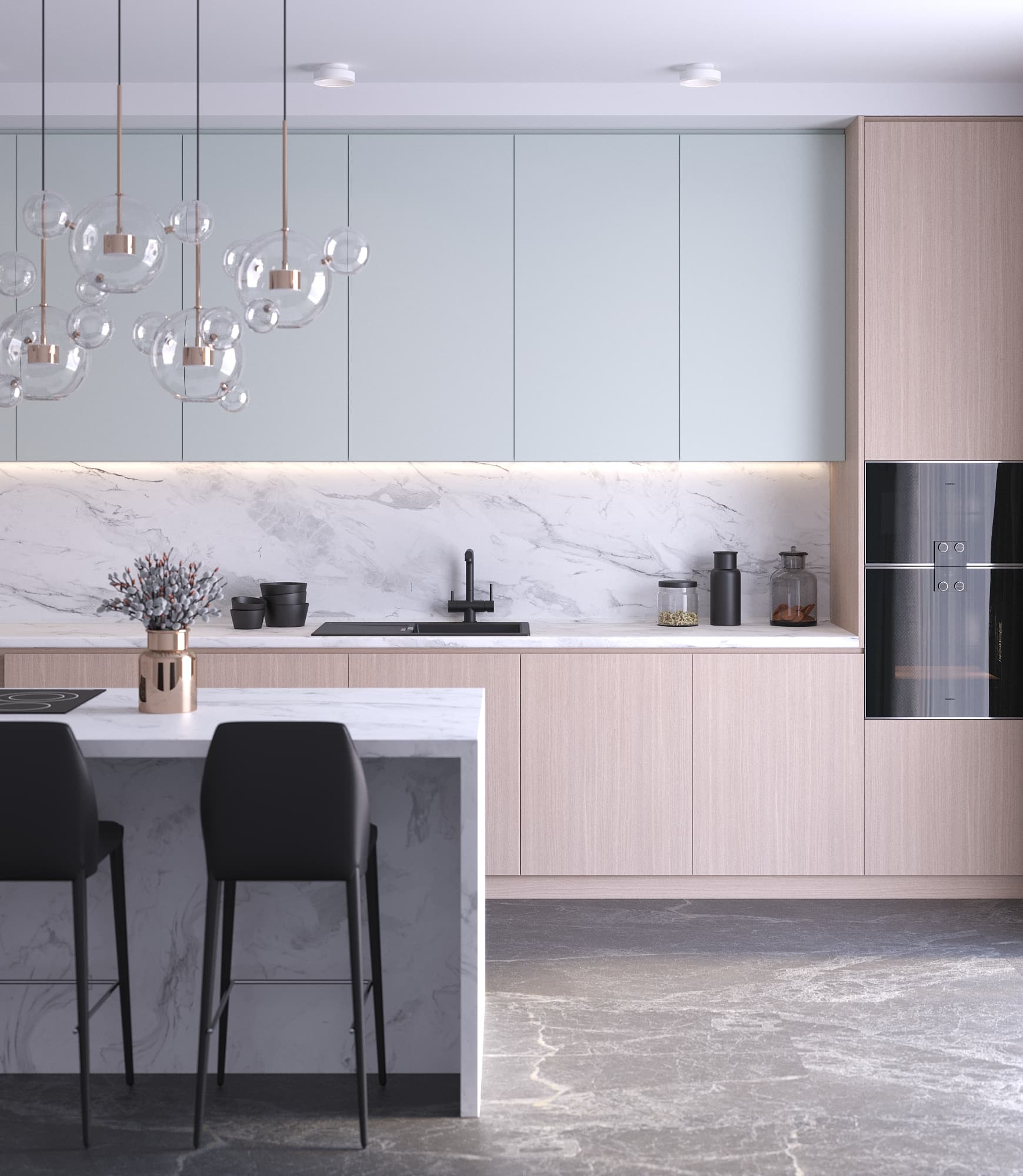 Пристенная панель 8251/Pt Calacatta Bianco 4200х600х10 k3