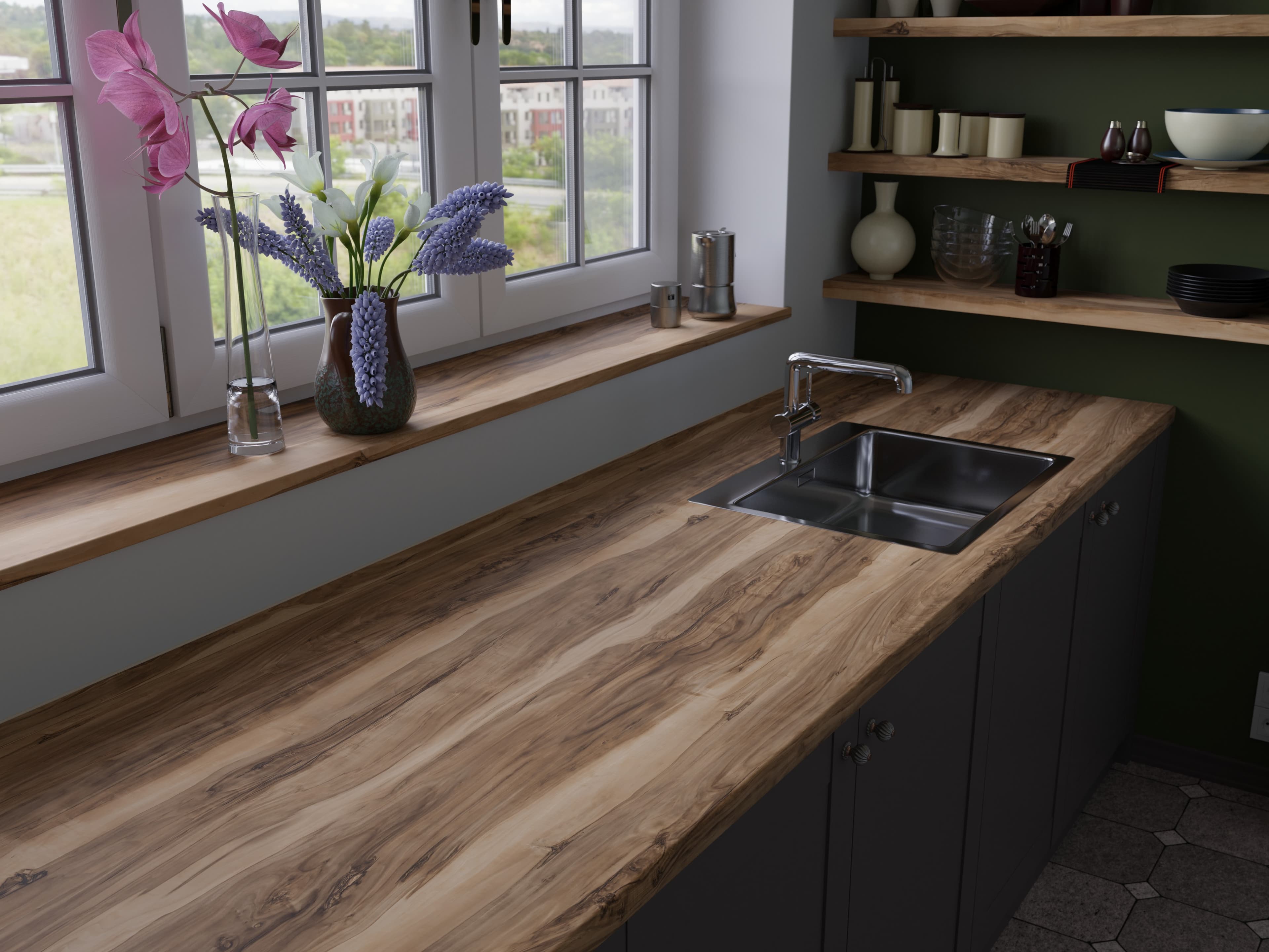 Столешница 3247/P Indian Rosewood 3000х600х40 e1