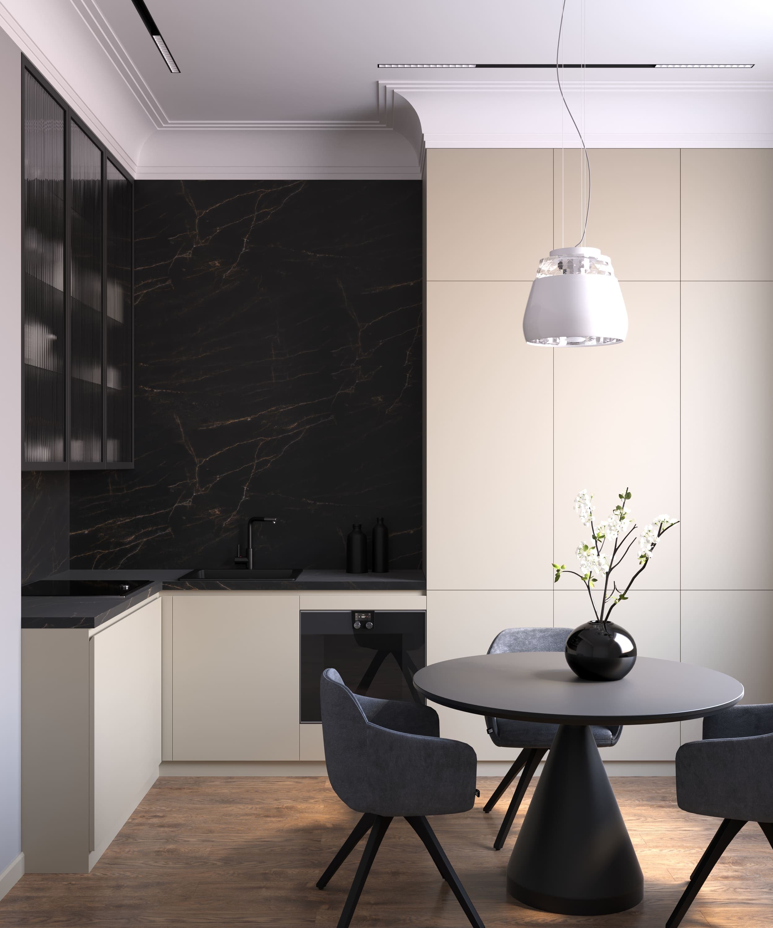 Столешница 8105/Pt Black de Oro 4200х600х40 e2
