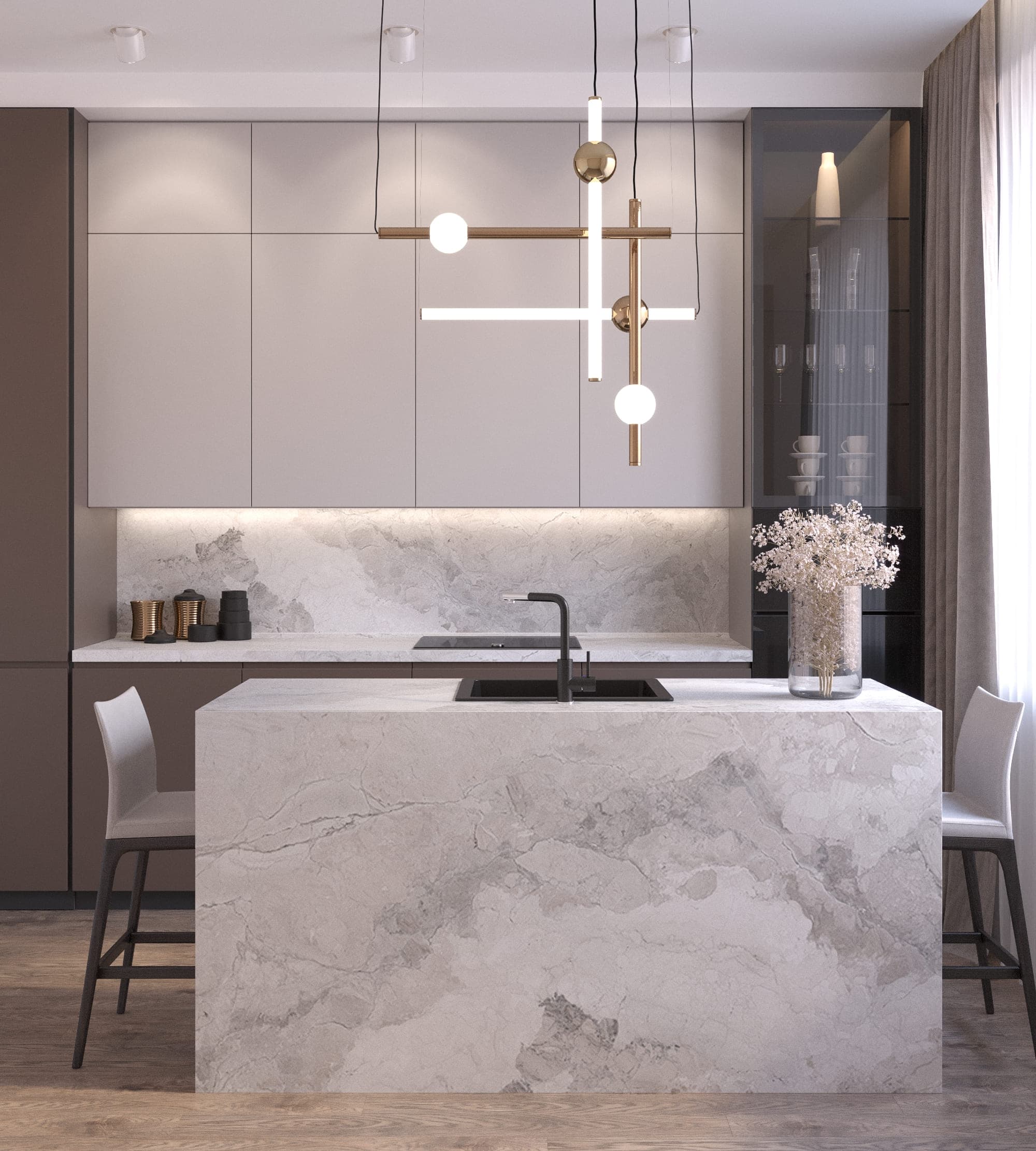 Столешница 8125/Pt Phantom marble 4200х600х40 e2