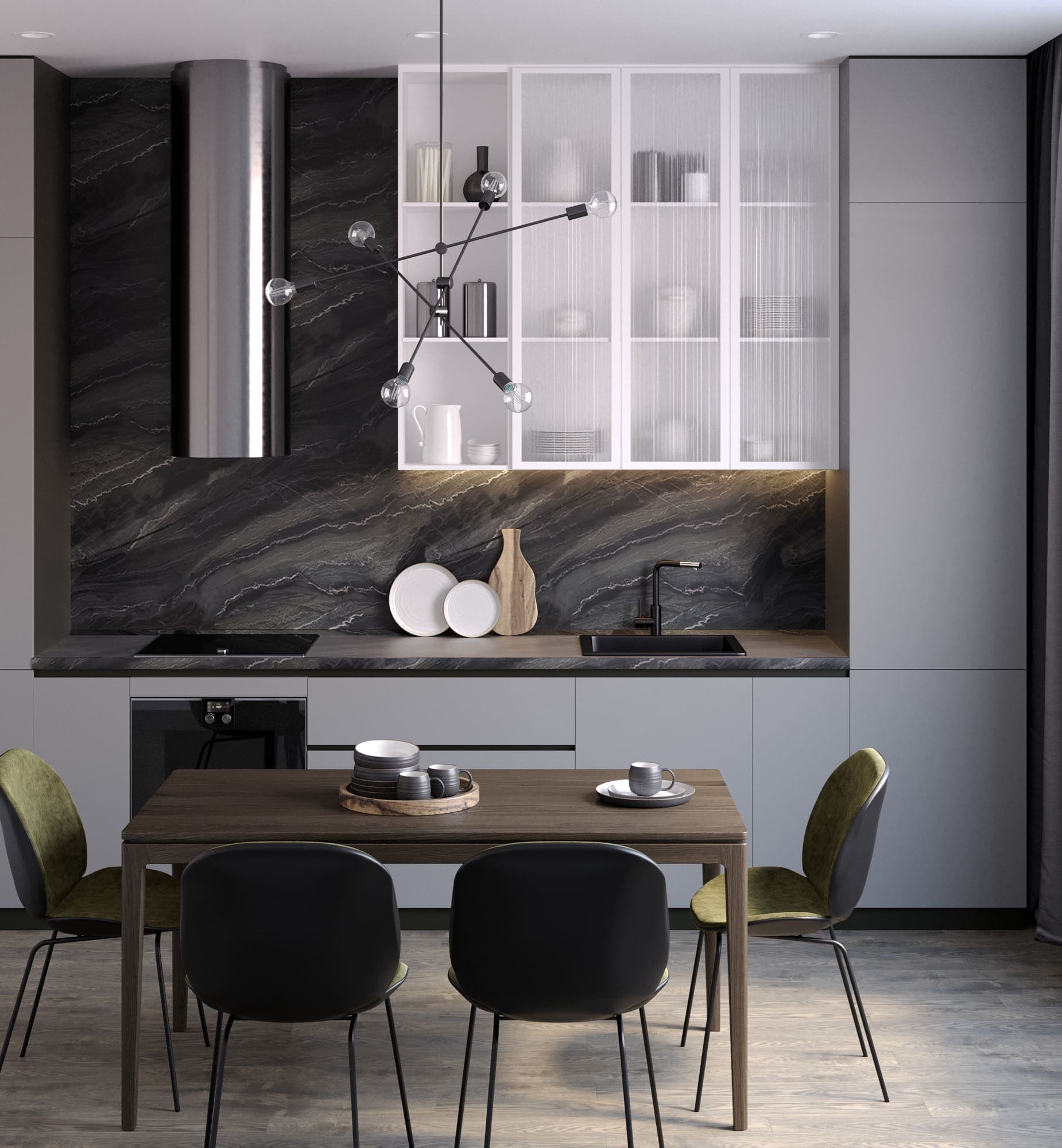 Столешница 8111/Pt Azurita black 3000х800х40 e2